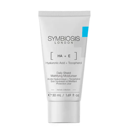 Crema idratante opacizzante Daily Shield con acido ialuronico e vitamina E